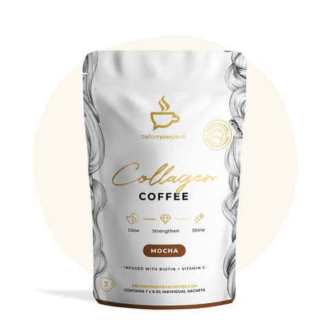 Before You Speak Collagen Coffee Glow Mocha, 7 Sachets