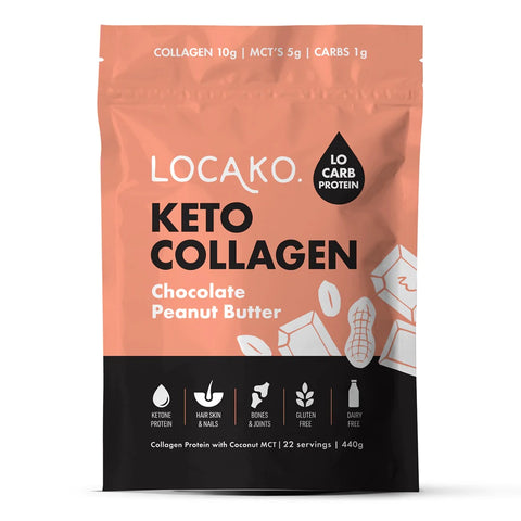 Locako Chocolate Peanut Butter- Collagen Protein (440g)