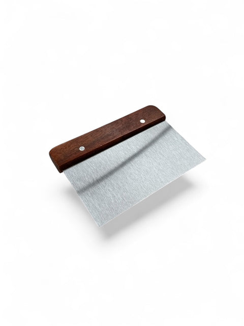 Stainless Steel Scraper & Chopper (Wood handle)