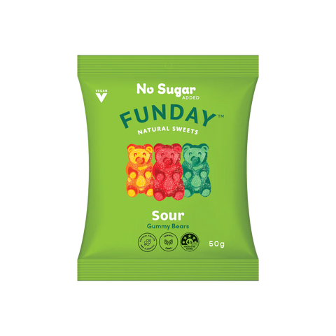 FUNDAY Sour Vegan Gummy Bears 50g