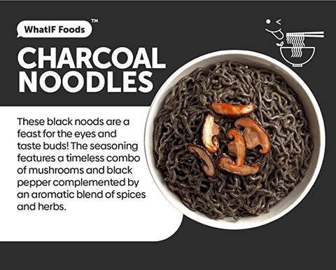 WhatIF Foods | Charcoal Noodles - Mushroom Pepper