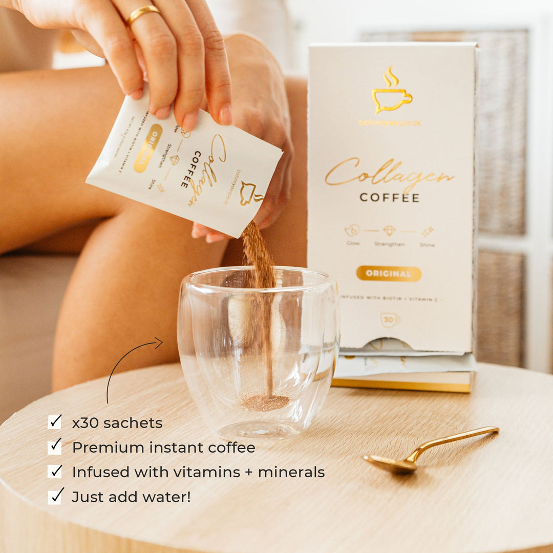 Before You Speak Glow Collagen Coffee Original, 30 Sachets - Think ...